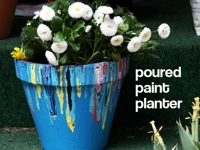 Dollar Store Crafts Pour-Painted Planter